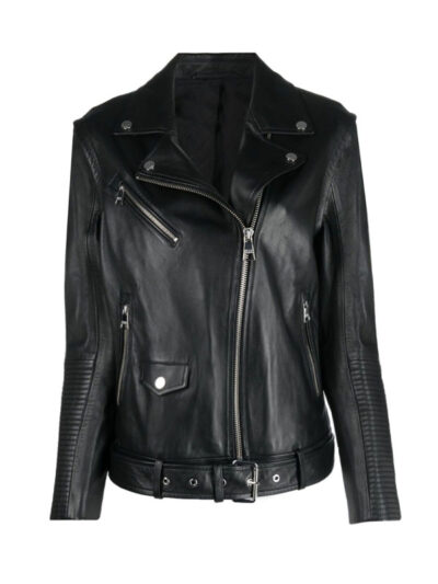 Women's Black Biker Leather Jacket