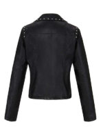 Women's Black Studded Leather Jacket