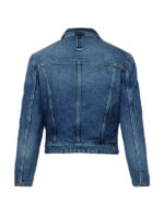 Women's Blue Cargo Cropped Denim Jacket