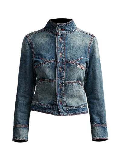 Women's Blue Short Body Denim Jacket