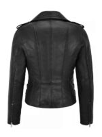 Women's Slim Fit Biker Black Jacket