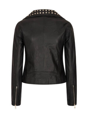 Women's Studded Biker Leather Jacket