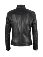 Women's Black Quilted Leather Biker Jacket