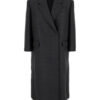 Women's Grey Long Wool Coat