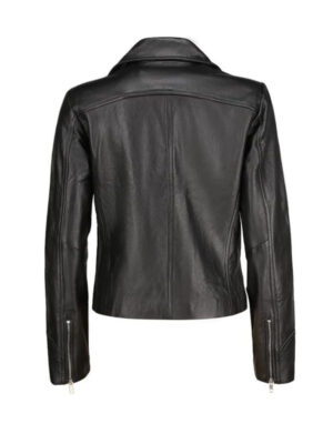 Women's Black Slim Fit Leather Jacket