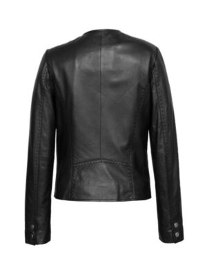 Women's Flower Design Leather Jacket