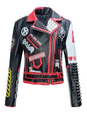 Women's Punk Biker Leather Jacket