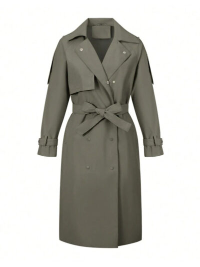 Women's Double Breasted Cotton Trench Coat