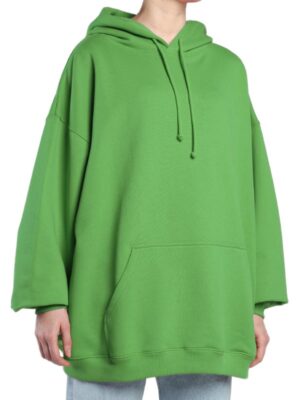 Women's Oversized Green Fleece Hoodie