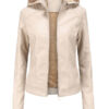 Women’s Fur Lining Faux Leather Jacket