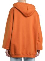 Women's Oversized Orange Fleece Hoodie