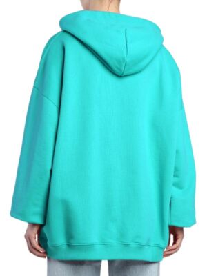 Women's Cyan Oversized  Fleece Hoodie