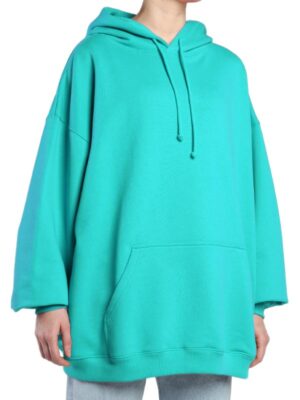 Women's Cyan Oversized  Fleece Hoodie