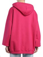 Women's Oversized Pink Fleece Hoodie