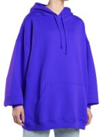 Women's Oversized Purple Fleece Hoodie