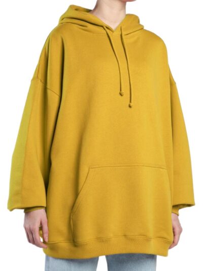 Women's Oversized Yellow Fleece Hoodie