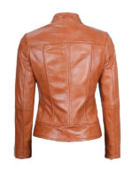 Women's Montana Tan Leather Jacket