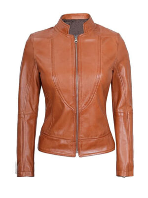 Women's Montana Tan Leather Jacket