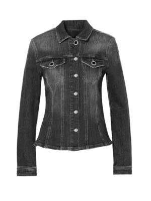 Women's Slim Fit Black Denim Jacket