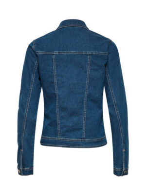 Women's Biker Style Blue Denim Jacket