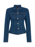 Women's Biker Style Blue Denim Jacket