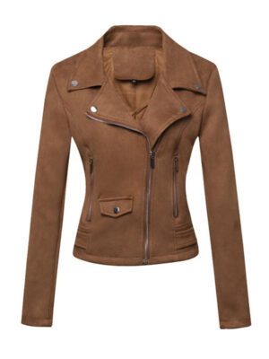 Women's Brown Biker Leather Jacket