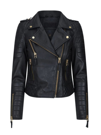 Women's Slim Fit Golden Zipper Jacket