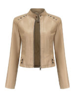 Women's Slim Fit Biker Faux Jacket