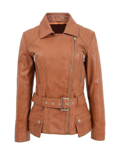 Women's Hip Length Biker Jacket