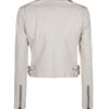 Women's White Short Body Leather Jacket