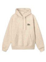 Unisex Stussy Beige Fleece Hoodie