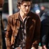 Timothee Chalamet Brown Suede Leather Jacket