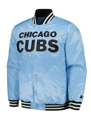 Chicago Cubs Full-Snap Satin Varsity Jacket