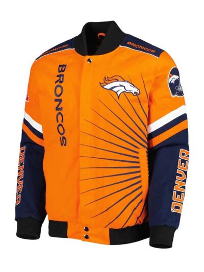 Denver Broncos Orange Satin Jacket