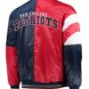 Unisex Navy and Red Patriots Varsity Jacket