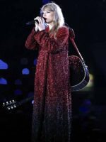 Taylor Swift Eras Tour Amsterdam Red Sequin Coat