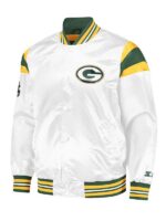 Green Bay Packers Starter White Satin Jacket