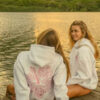 Hawaii Hibiscus Pink Palm Puff Pullover Hoodie