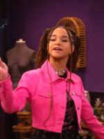 Janice LeAnn Brown TV Series Wizards Beyond Waverly Place Pink Crop Jacket