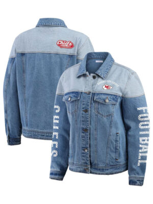 KC Chiefs Blue Football Denim Jacket