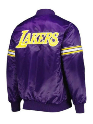 Lakers Purple Full-Snap Satin Jacket