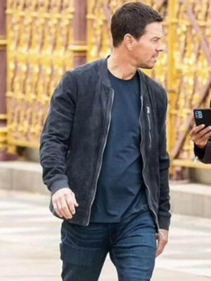 Mike Mckenna The Union Movie Mark Wahlberg Black Suede Jacket