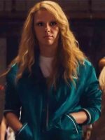 Mia Goth MaXXXine 2024 Green Varsity Jacket