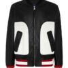 Black And White Leather Jacket For Men