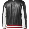 Men's Black And White Bomber Biker Jacket