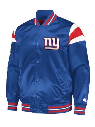 New York Giants Starter Royal Blue Satin Jacket