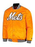 New York Mets Bronx Fashion Orange Satin Jacket