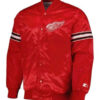 Detroit Red Wings Nicklas Lidstrom satin Varsity Jacket