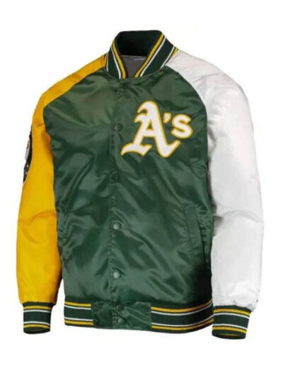 Oakland Athletics vintage satin bomber jacket