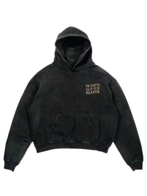 On Earth Black Pullover Hoodie